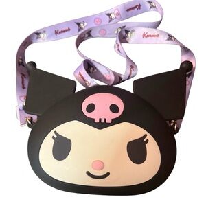 Q Uncle X Sanrio Kuromi Crossbody Purse Silicone Black Cat Shoulder Bag